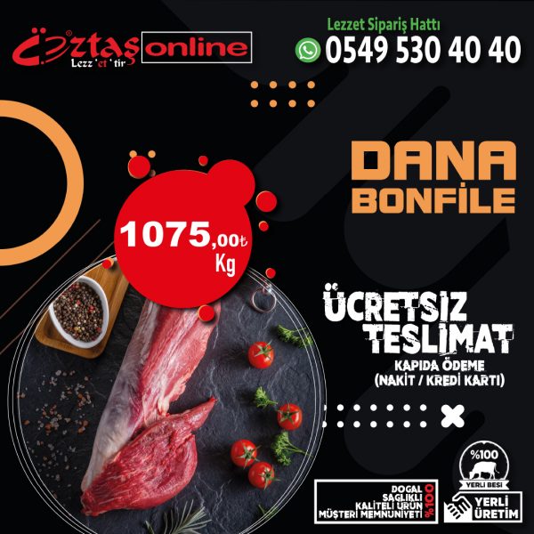 Dana Bonfile ADET (2-2,5kg) Kg Fiyatı 1075₺